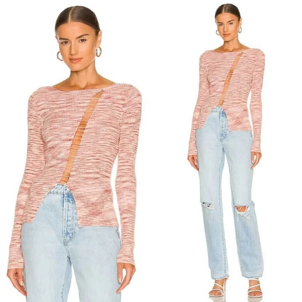 Revolve h:ours Poppy Spacedye Sweater $188 NWT
